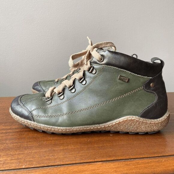 Remonte Leather Lace-Up Ankle Boots SZ 41 (US 10/10.5) Comfort Walking - Picture 9 of 10